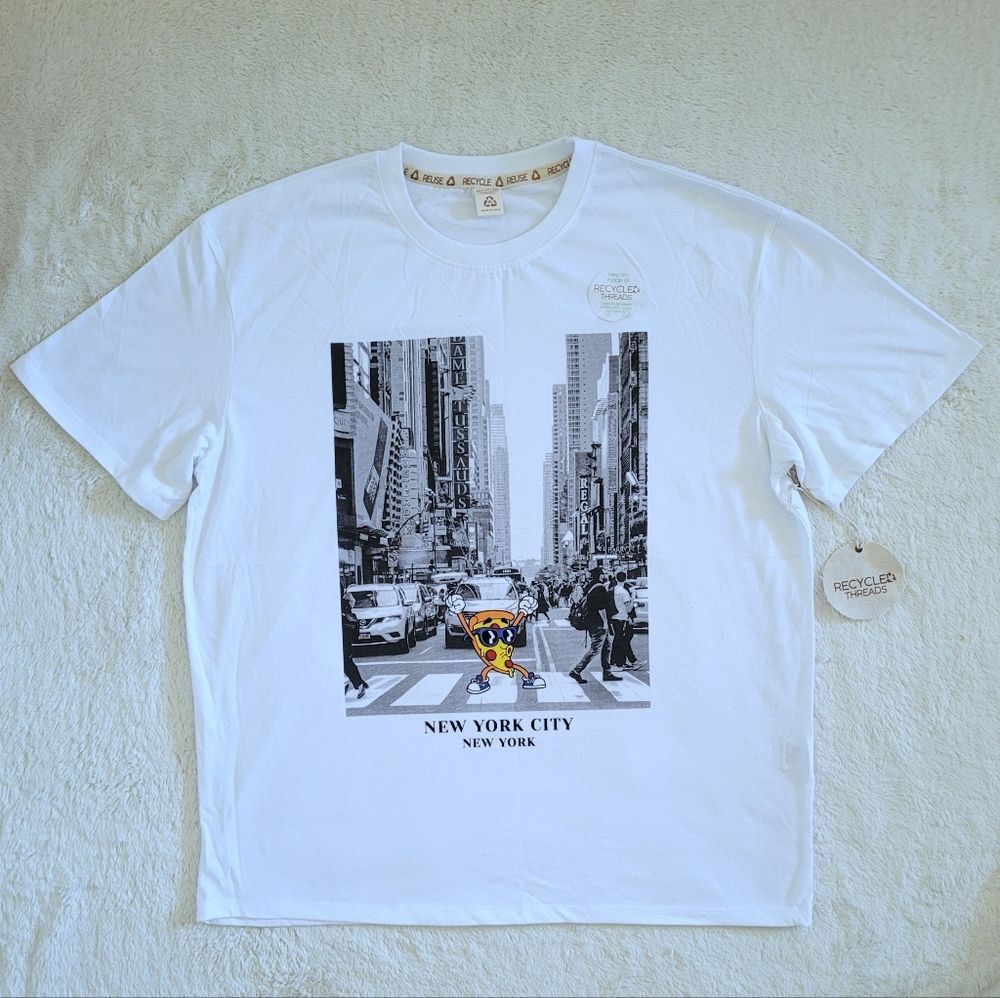 Recycled♻️Threads New York City🏙 Pizza🍕 Graphic Tee👕 - NWT